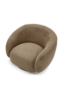Brass Base Curved Swivel Chair | Eichholtz Brice | Oroatrade.com