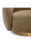 Brass Base Curved Swivel Chair | Eichholtz Brice | Oroatrade.com