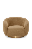 Brass Base Curved Swivel Chair | Eichholtz Brice | Oroatrade.com