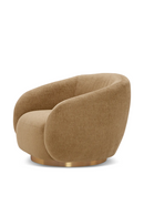Brass Base Curved Swivel Chair | Eichholtz Brice | Oroatrade.com