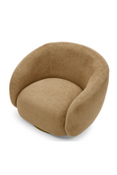 Brass Base Curved Swivel Chair | Eichholtz Brice | Oroatrade.com