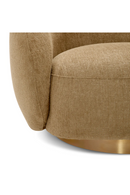 Brass Base Curved Swivel Chair | Eichholtz Brice | Oroatrade.com