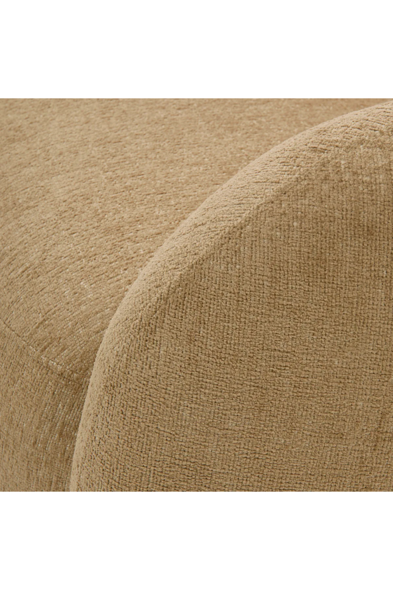 Brass Base Curved Swivel Chair | Eichholtz Brice | Oroatrade.com