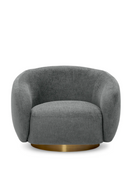 Brass Base Curved Swivel Chair | Eichholtz Brice | Oroatrade.com