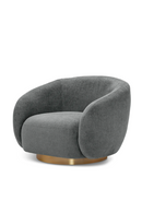 Brass Base Curved Swivel Chair | Eichholtz Brice | Oroatrade.com
