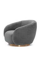 Brass Base Curved Swivel Chair | Eichholtz Brice | Oroatrade.com