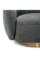 Brass Base Curved Swivel Chair | Eichholtz Brice | Oroatrade.com