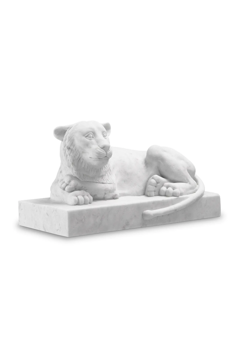 White Marble Sculpture | Met x Eichholtz Reclining Lion | Oroatrade.com