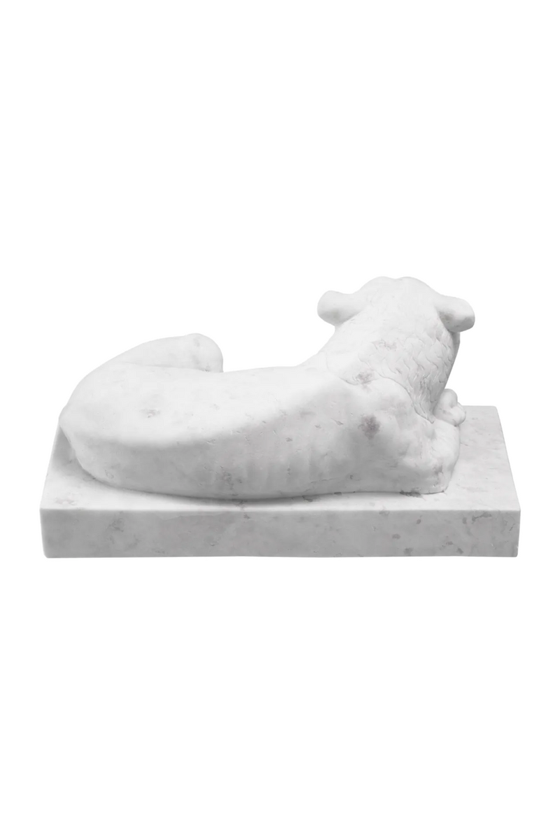 White Marble Sculpture | Met x Eichholtz Reclining Lion | Oroatrade.com