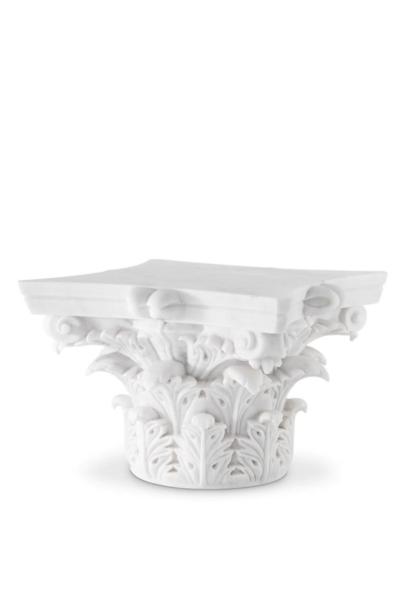 Carved White Marble Coffee Table | Met x Eichholtz Acanthus | Oroatrade.com