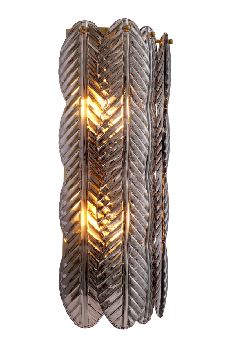 Smoke Glass Palm Wall Lamp | Met x Eichholtz  Sahure | Oroatrade.com