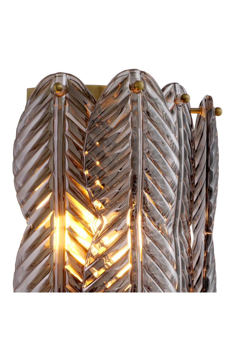 Smoke Glass Palm Wall Lamp | Met x Eichholtz  Sahure | Oroatrade.com