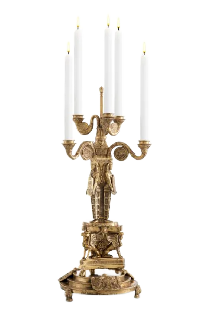 Antique Brass Candle Holder | Met x Eichholtz Decaix | Oroatrade.com