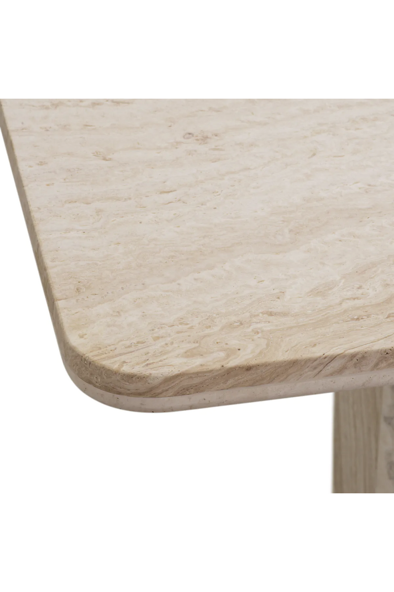 Modern Natural Travertine Dining Table  | Eichholtz Piazza