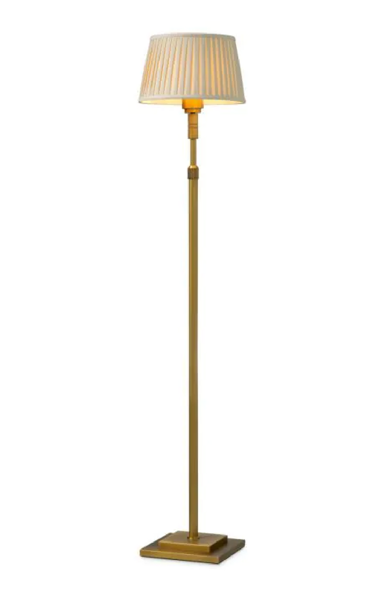 Beige Pleated Shade Floor Lamp | Met x Eichholtz Tryon