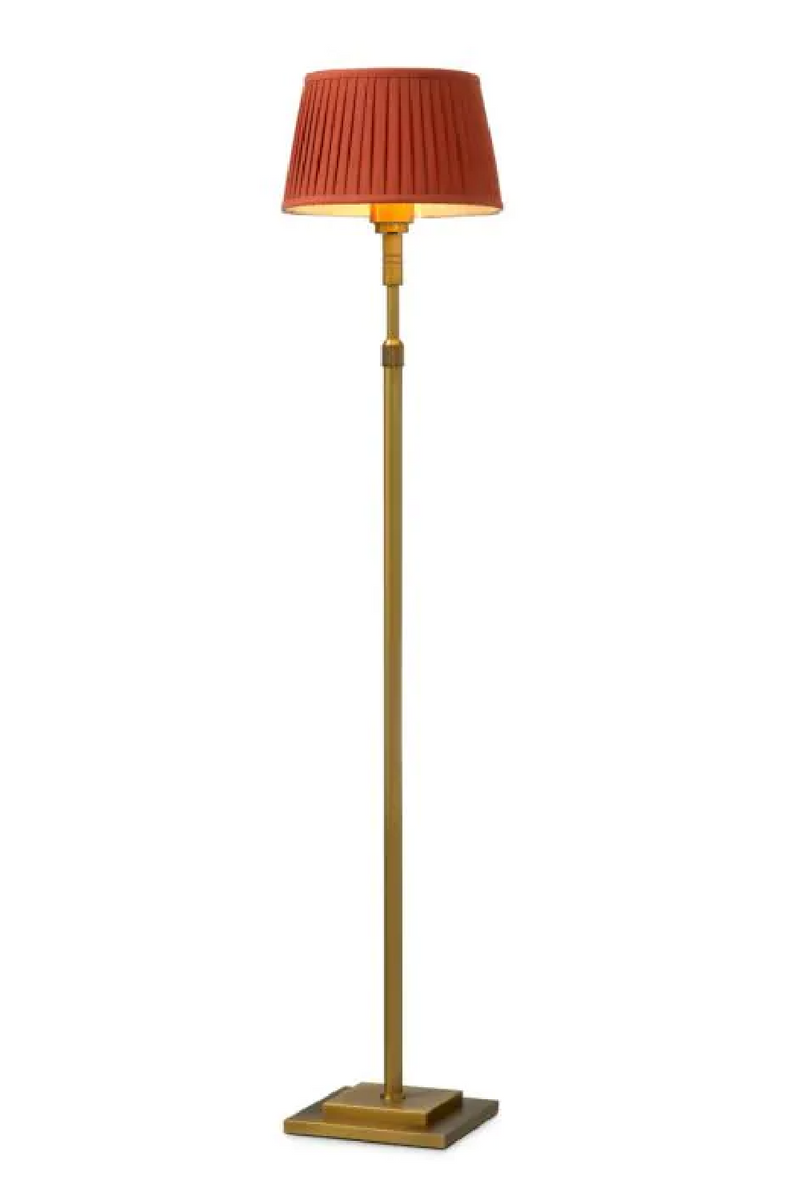 Orange Pleated Shade Floor Lamp | Met x Eichholtz Tryon