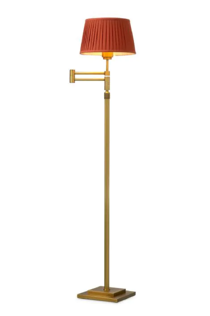 Orange Shade Adjustable Floor Lamp | Met x Eichholtz Corbin