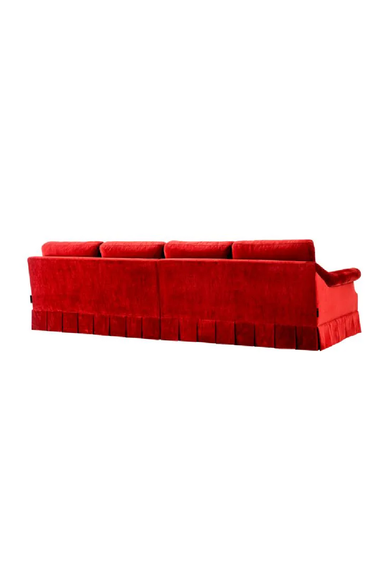 Red Velvet Frilled Sofa | Met x Eichholtz Verplanck