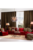 Red Velvet Frilled Sofa | Met x Eichholtz Verplanck