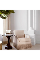 Beige Twisted Fringe Swivel Chair | Met x Eichholtz Madison