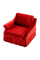 Red Velvet Frilled Lounge Chair | Met x Eichholtz Verplanck