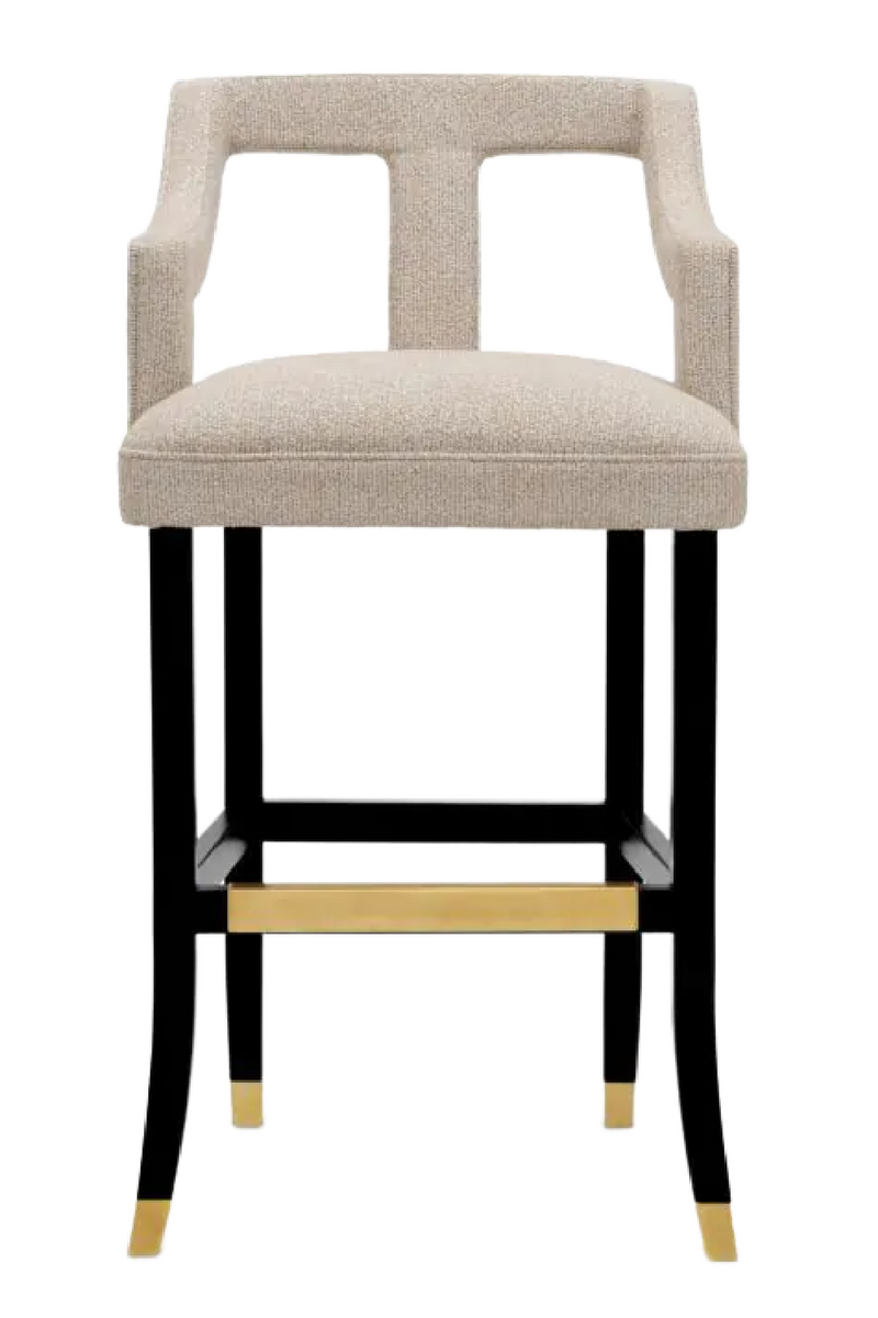 Beige Cut-Out Bar Stool | Met x Eichholtz Roumier