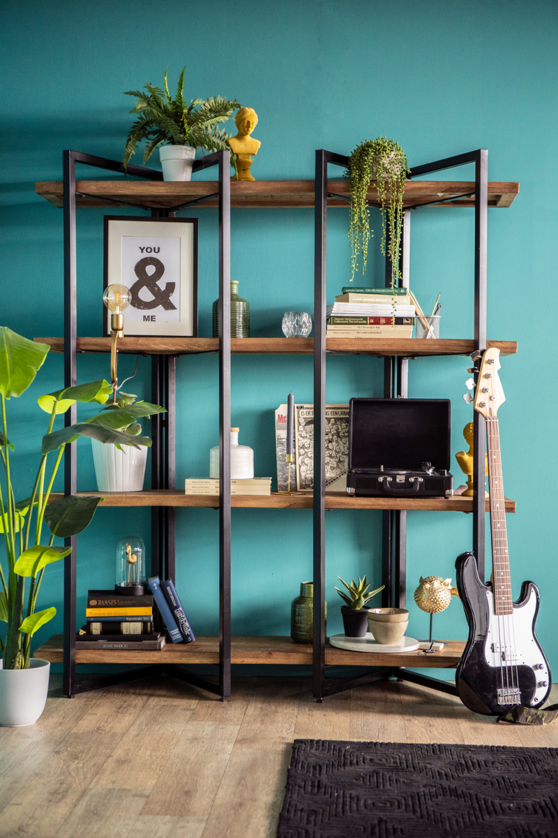 Natural Wood 4-Shelf Bookcase | Eleonora Eddy High | Oroatrade.com