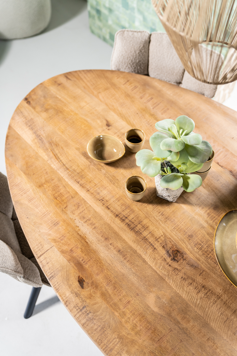 Mango Wood Oval Dining Table | Eleonora Oscar | Oroatrade.com