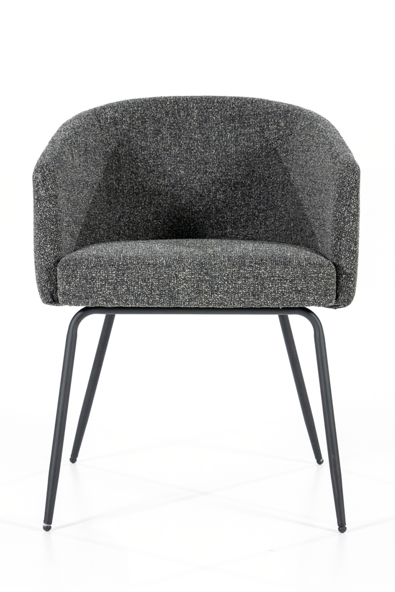 Gray Polyester Curved Back Chair | Eleonora Astrid | Oroatrade.com