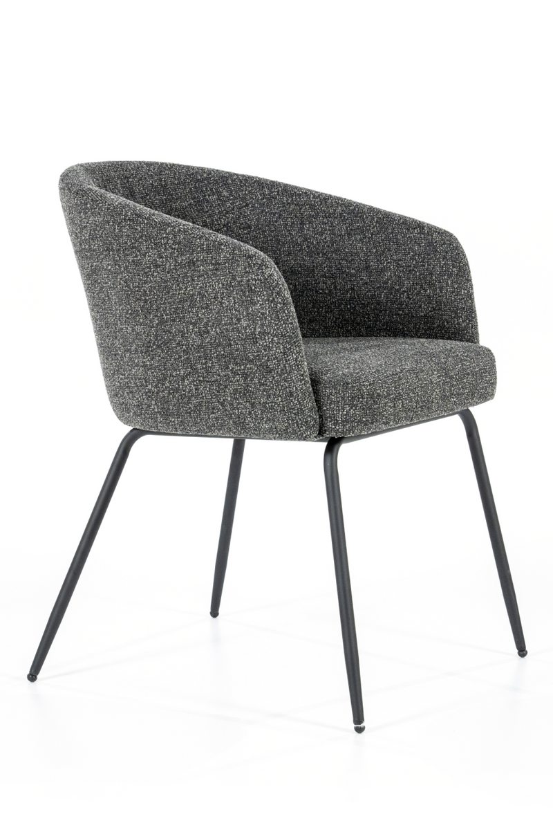 Gray Polyester Curved Back Chair | Eleonora Astrid | Oroatrade.com