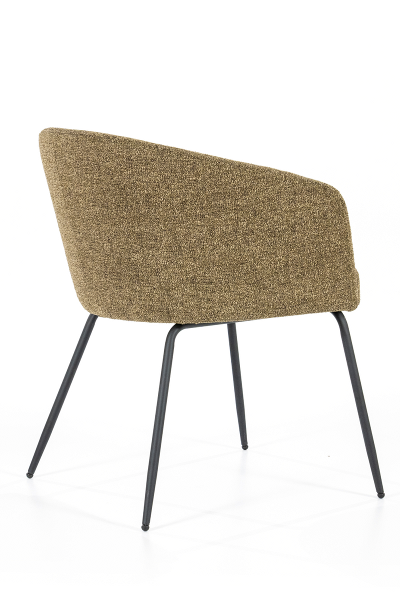 Green Polyester Curved Back Dining Chair | Eleonora Astrid | Oroatrade.com