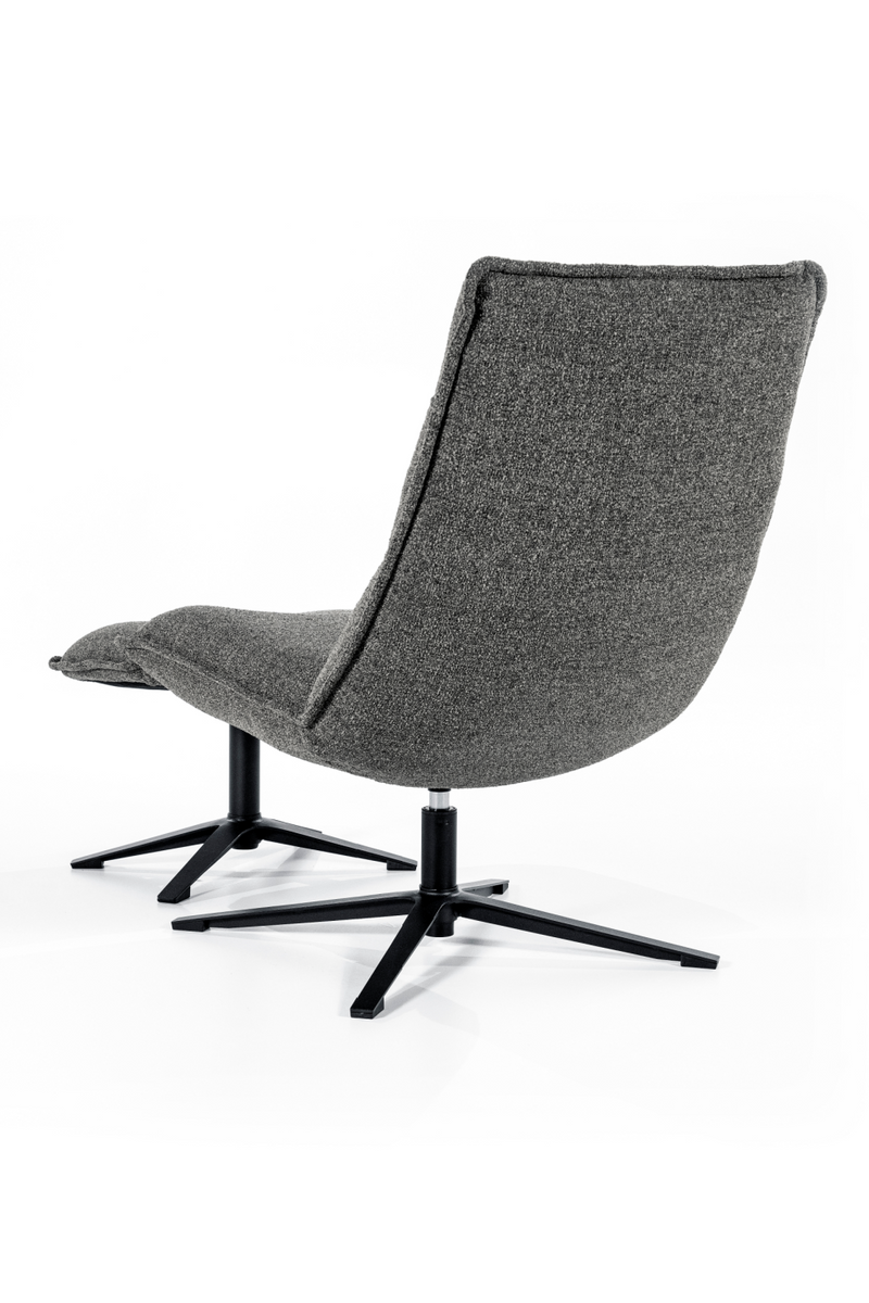 Gray Swivel Chair With Footstool | Eleonora Marcus | Oroatrade.com
