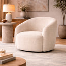 Boucle Upholstered Barrel Chair | Eleonora Charlotte
