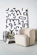 Boucle Upholstered Barrel Chair | Eleonora Charlotte | Oroatrade.com