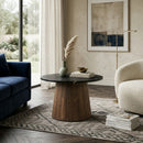 Round Black Marble Side Table | Eleonora Maxim