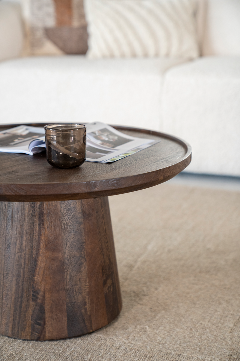 Wooden Pedestal Coffee Table | Eleonora Ron | Oroatrade.com