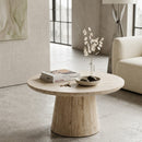 Travertine Pedestal Coffee Table | Eleonora Aime