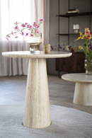 Travertine Pedestal Dining Table | Eleonora Aime | Oroatrade.com