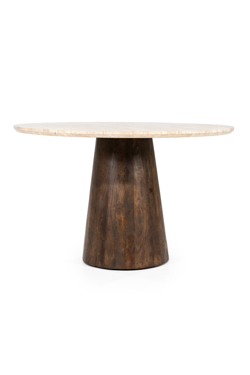 Travertine Pedestal Dining Table | Eleonora Aikin | Oroatrade.com