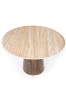 Travertine Pedestal Dining Table | Eleonora Aikin | Oroatrade.com