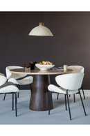 Travertine Pedestal Dining Table | Eleonora Aikin | Oroatrade.com