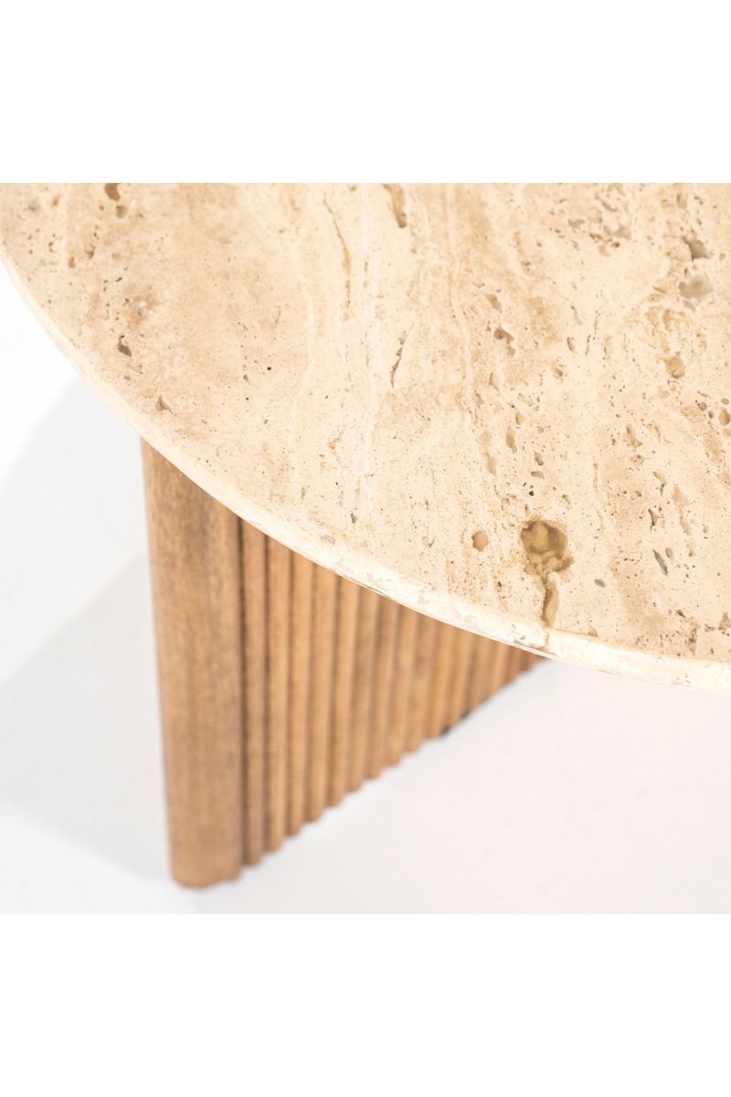 Round Mango Wood Side Table | Eleonora Sara | Oroatrade.com