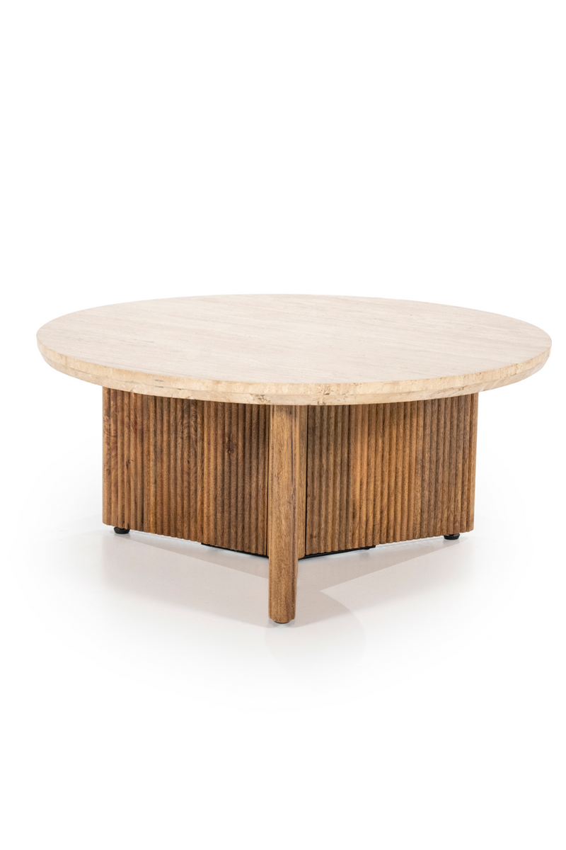 Round Mango Wood Coffee Table | Eleonora Sara | Oroatrade.com
