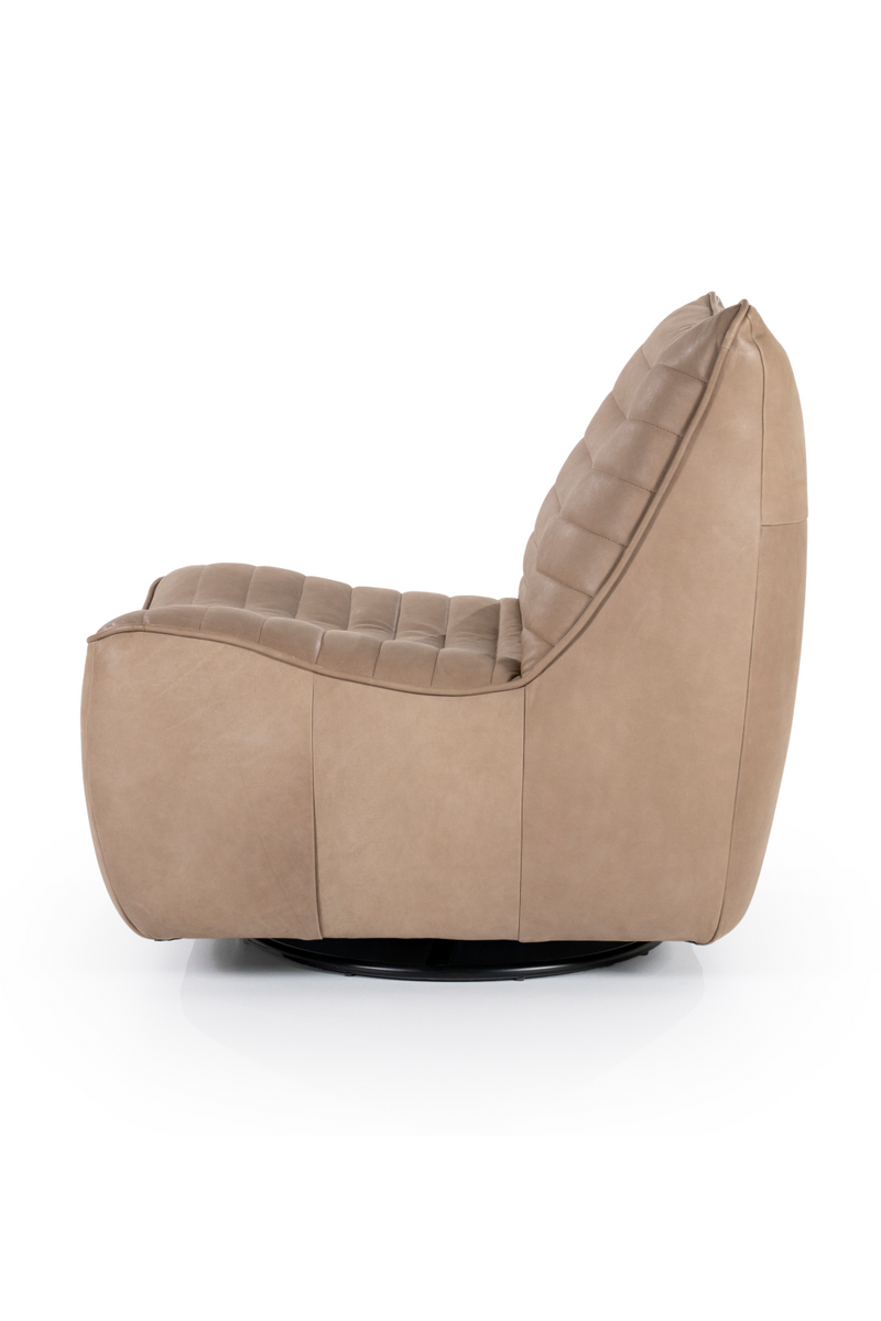 Chanelled Leather Lounge Chair | Eleonora Matthew | Oroatrade.com