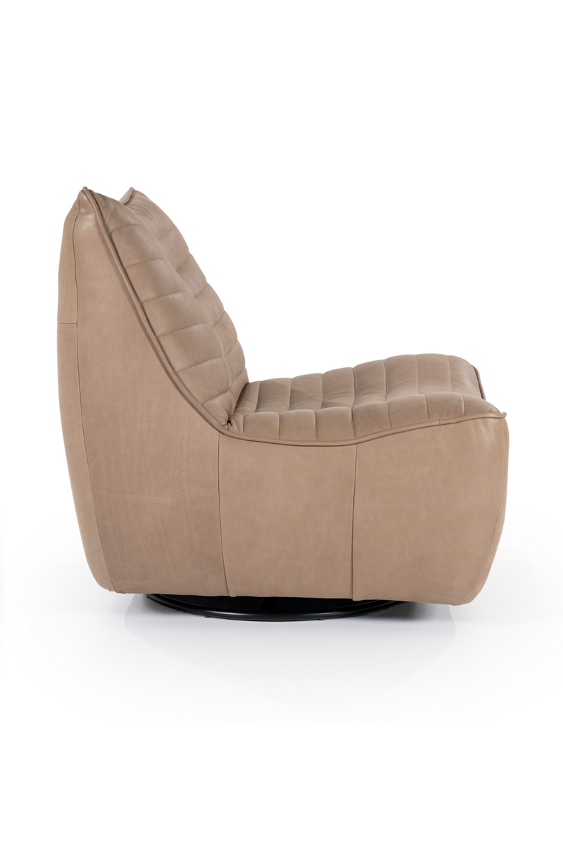 Chanelled Leather Lounge Chair | Eleonora Matthew | Oroatrade.com