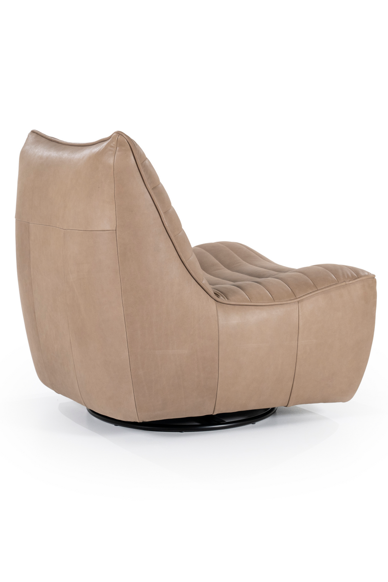 Chanelled Leather Lounge Chair | Eleonora Matthew | Oroatrade.com