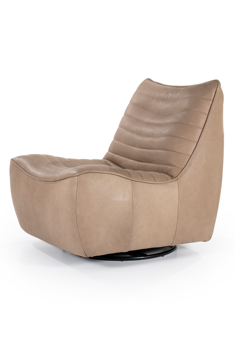 Chanelled Leather Lounge Chair | Eleonora Matthew | Oroatrade.com