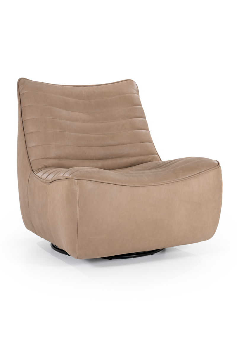 Chanelled Leather Lounge Chair | Eleonora Matthew | Oroatrade.com