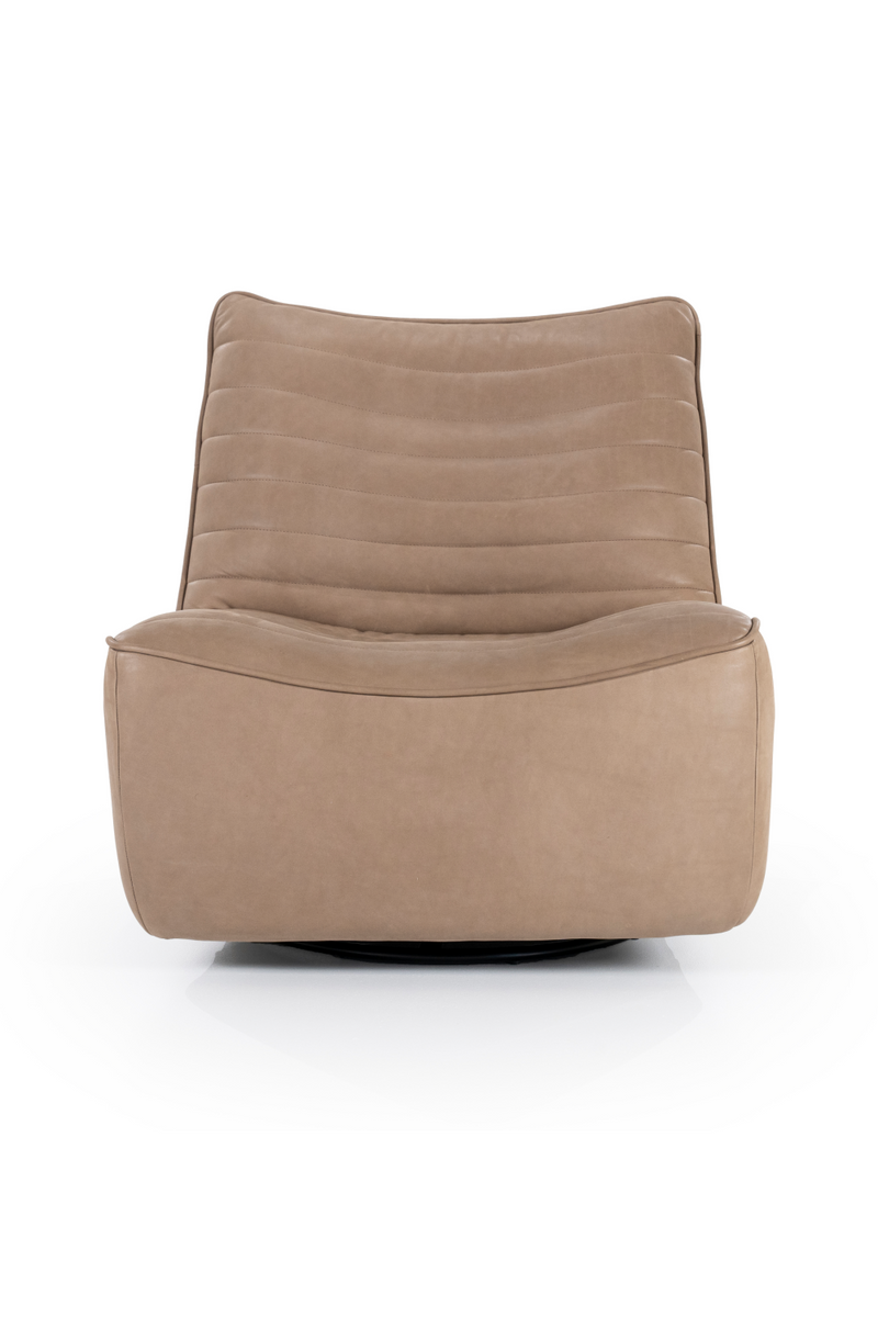 Chanelled Leather Lounge Chair | Eleonora Matthew | Oroatrade.com