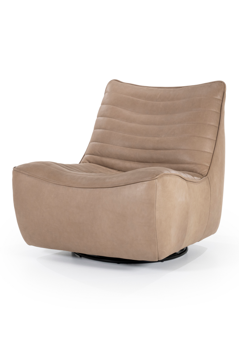 Chanelled Leather Lounge Chair | Eleonora Matthew | Oroatrade.com